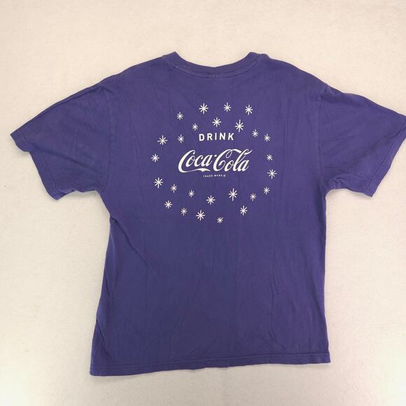 Coca Cola Coke Short Sleeve Pullover Casual Graphic T-Shirt Mens Size M Purple - Picture 9 of 9